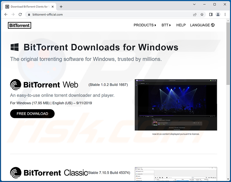 Fake BitTorrent download website (bittorrent-official[.]com) spreading Rhadamanthys stealer