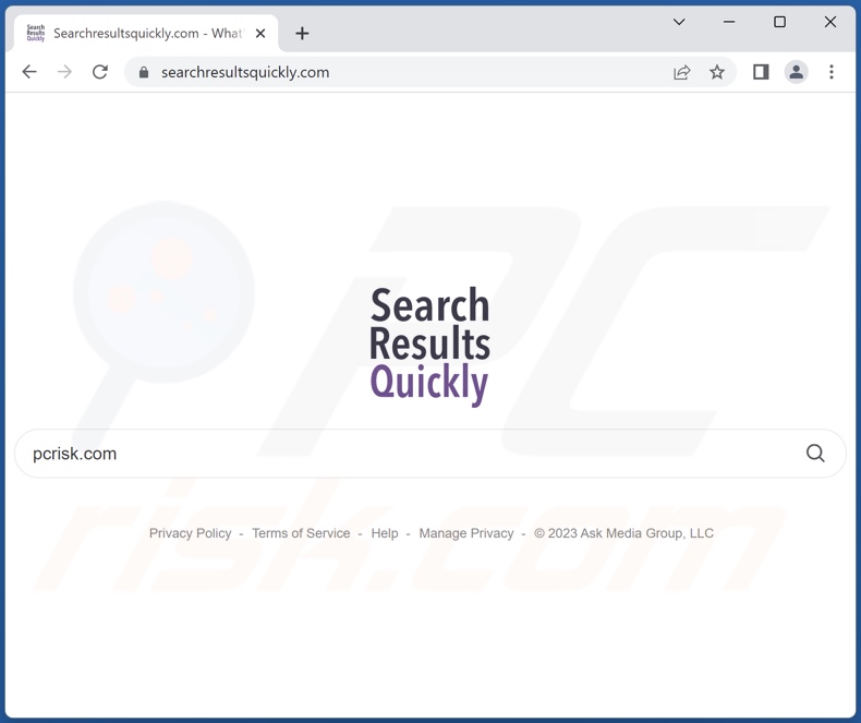 searchresultsquickly.com browser hijacker