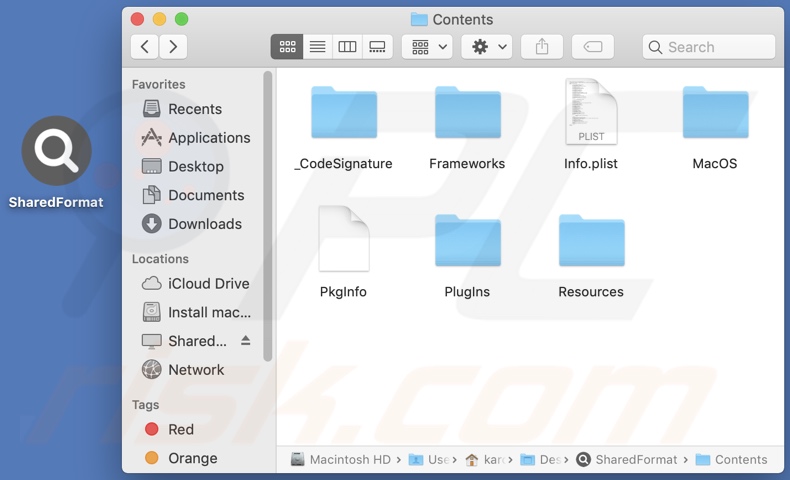 SharedFormat adware install folder
