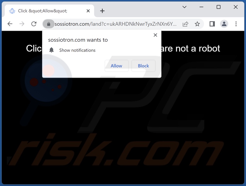 sossiotron[.]com pop-up redirects