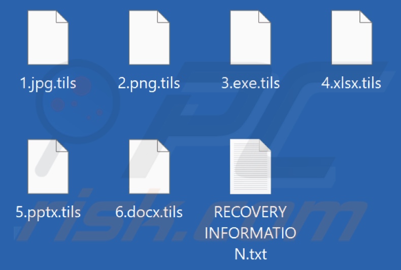 Files encrypted by Tils ransomware (.tils extension)