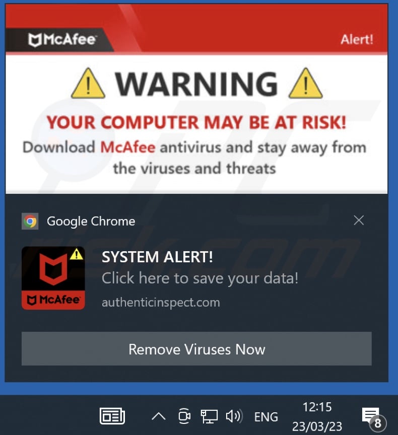 Ad delivered by authenticpcedge[.]com