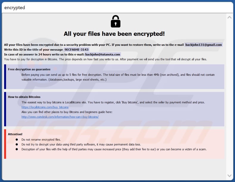 BACKJOHN ransomware HTA file (info.hta)
