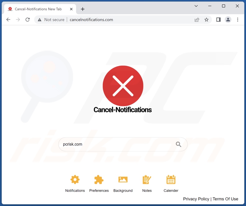cancelnotifications.com browser hijacker