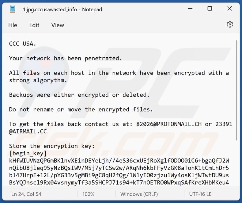 CCC USA ransomware text file ([filename]_info)