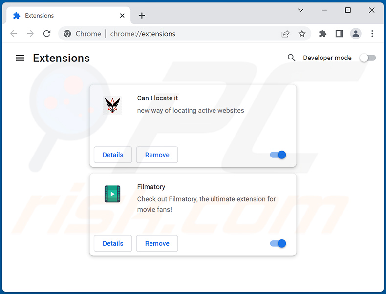 Removing browser hijacker related Google Chrome extensions