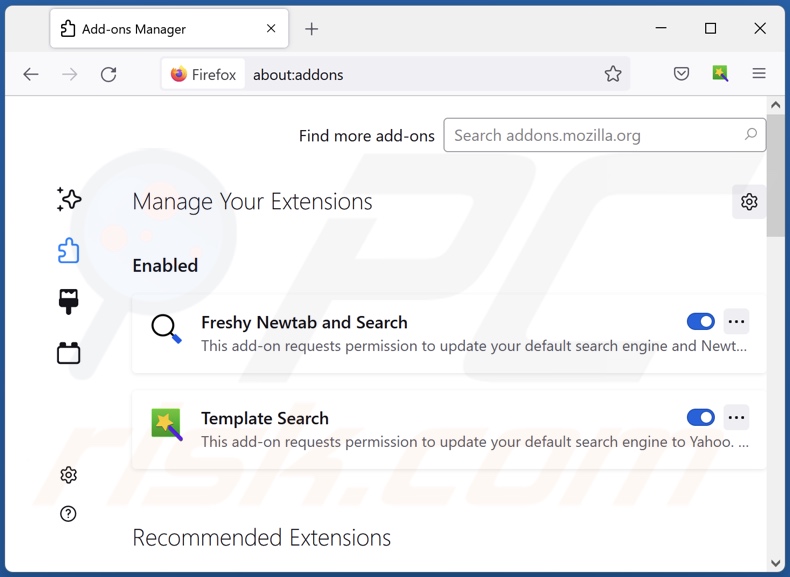 Removing cleanmode.xyz related Mozilla Firefox extensions
