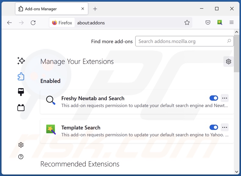 Removing cosmosextension.com related Mozilla Firefox extensions