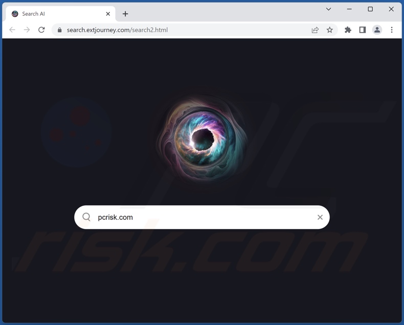 Appearance of search.extjourney.com promoted by COVID Dashboard browser hijacker