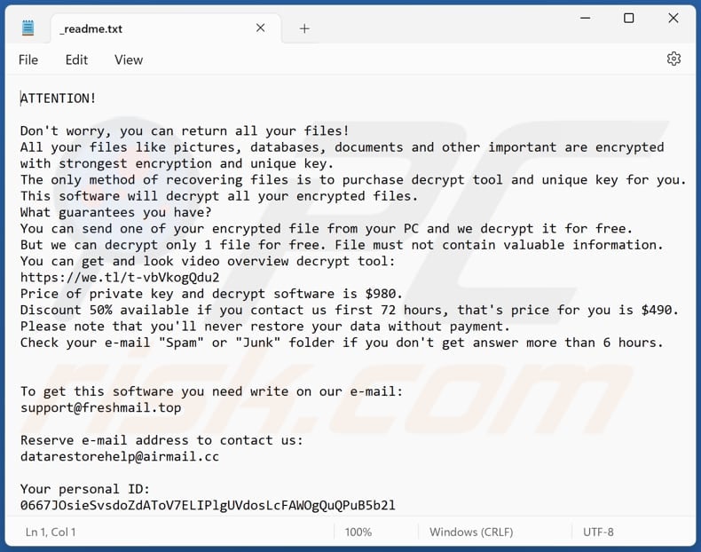 Dapo ransomware text file (_readme.txt)