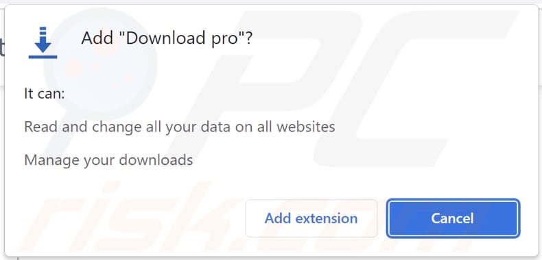 Download pro adware asking for permissions