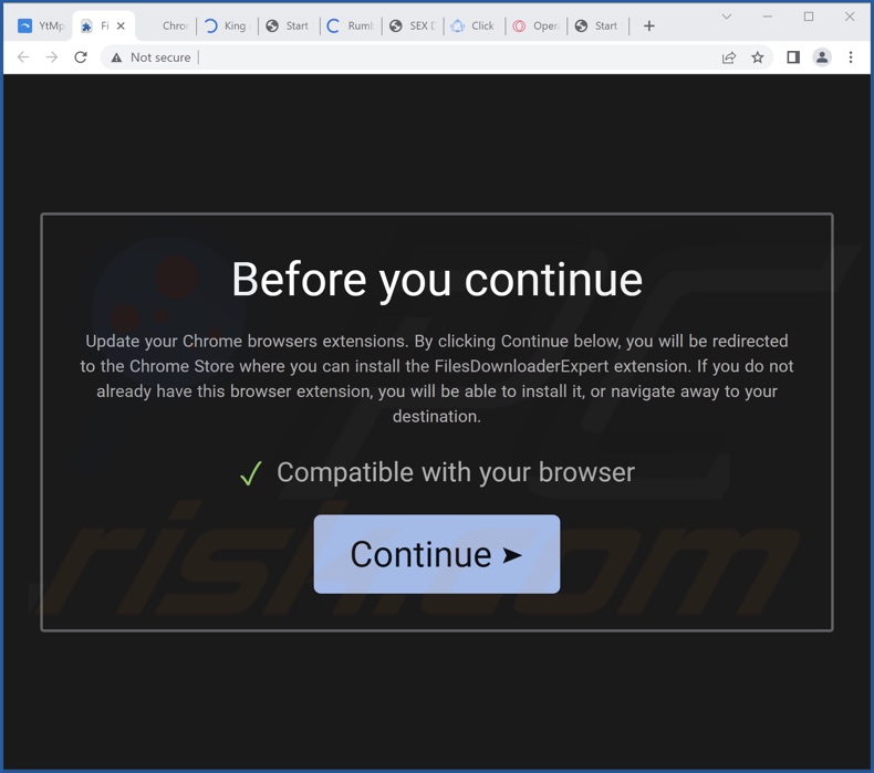 Website promoting Download pro adware