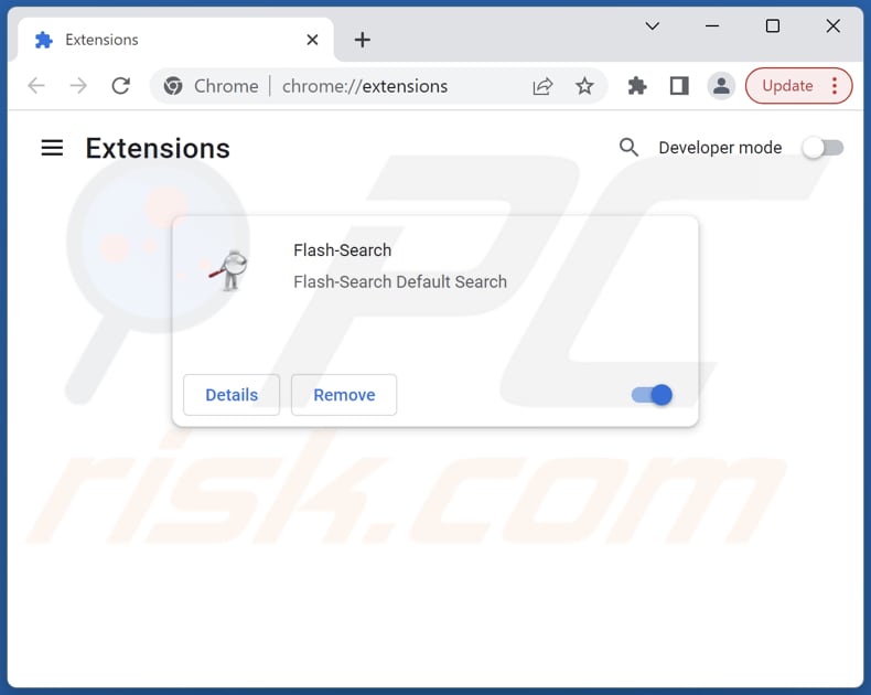 Removing flash-search.xyz related Google Chrome extensions
