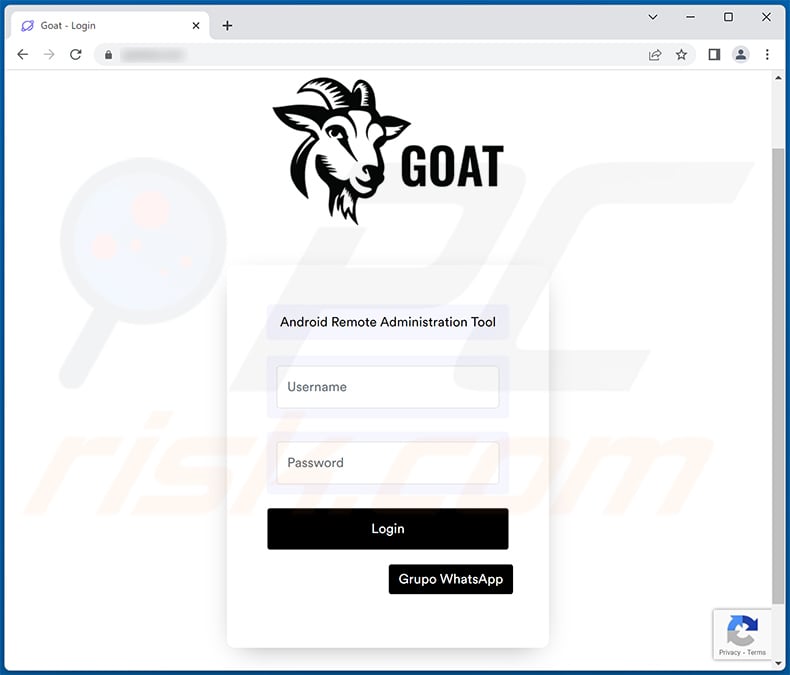 goatRat administration panel login