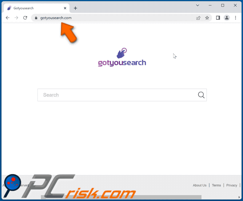 gotyousearch.com shows results