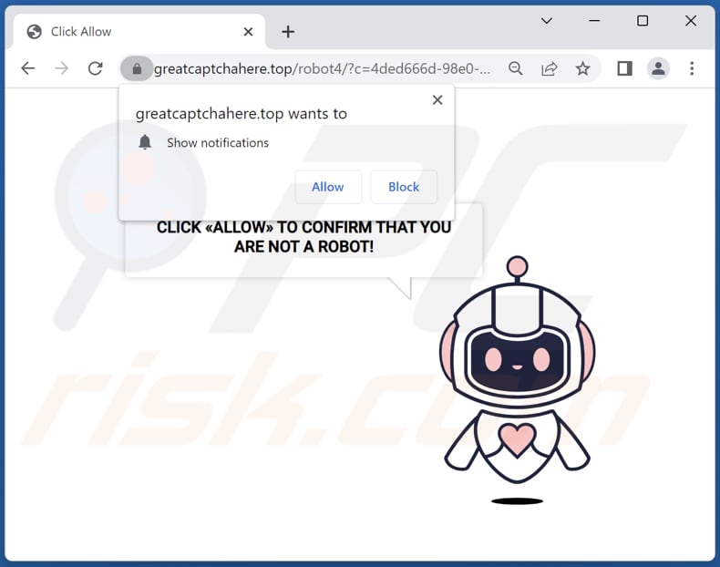 greatcaptchahere[.]top pop-up redirects