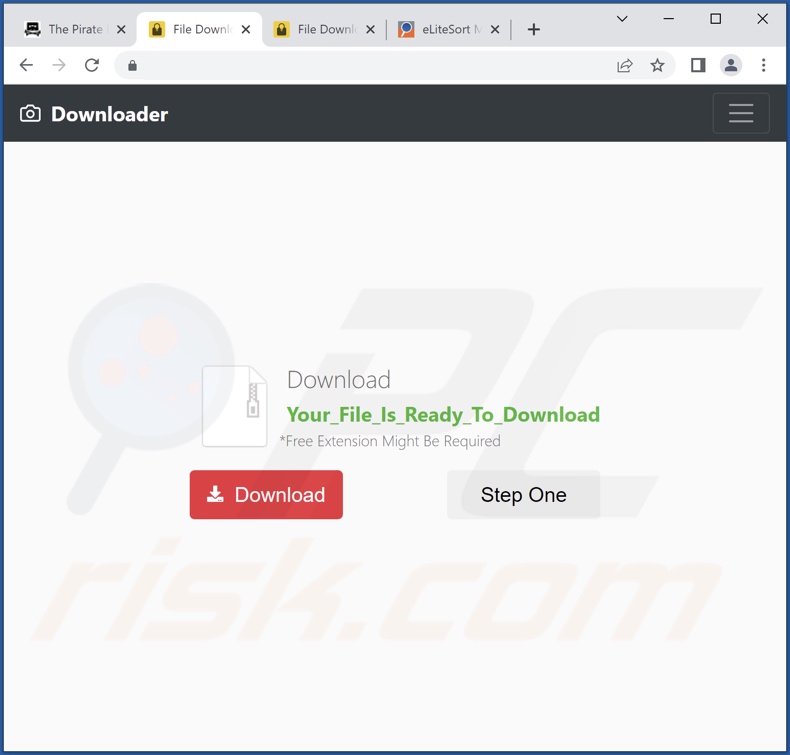 Deceptive website used to promote Infinity Search browser hijacker