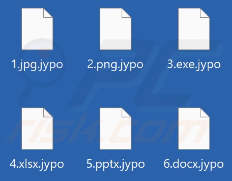 Files encrypted by Jypo ransomware (.jypo extension)