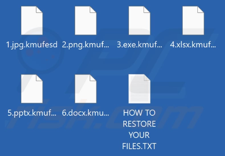 Files encrypted by Kmufesd ransomware (.kmufesd extension)