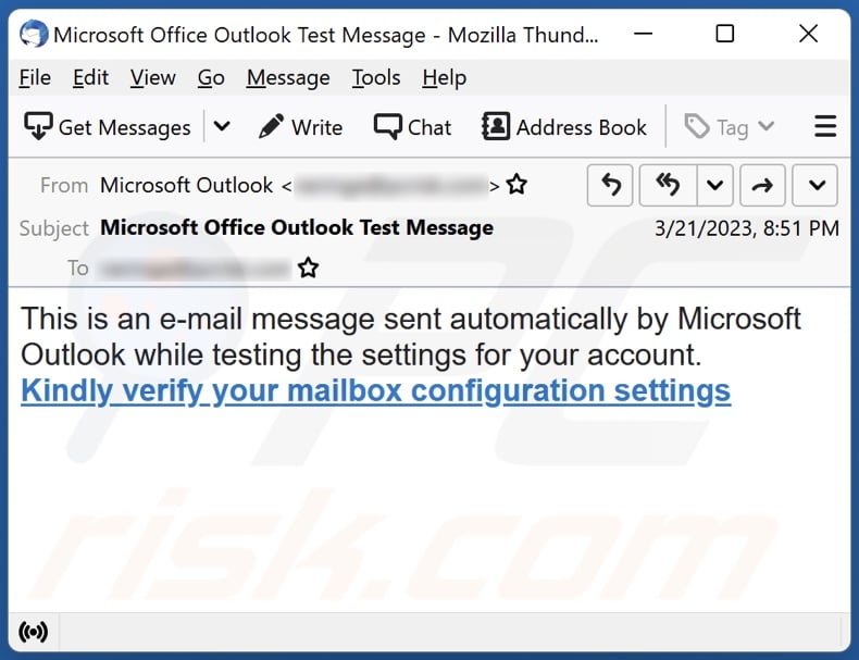 Microsoft Outlook Mailbox Configuration Email Scam - Removal and recovery steps
