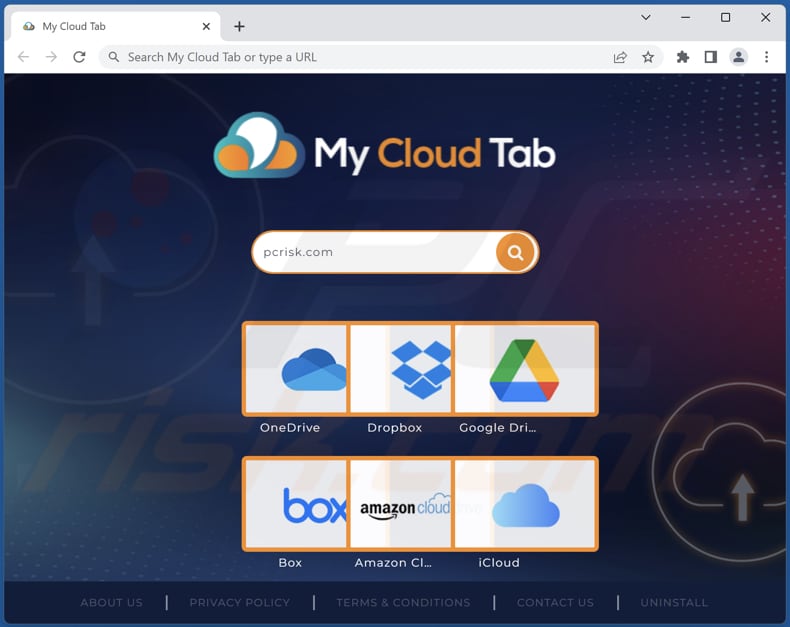 search.mycloudtab.com browser hijacker