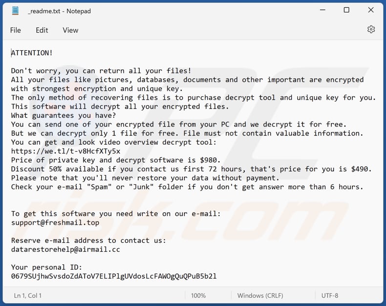 Nifr ransomware text file (_readme.txt)