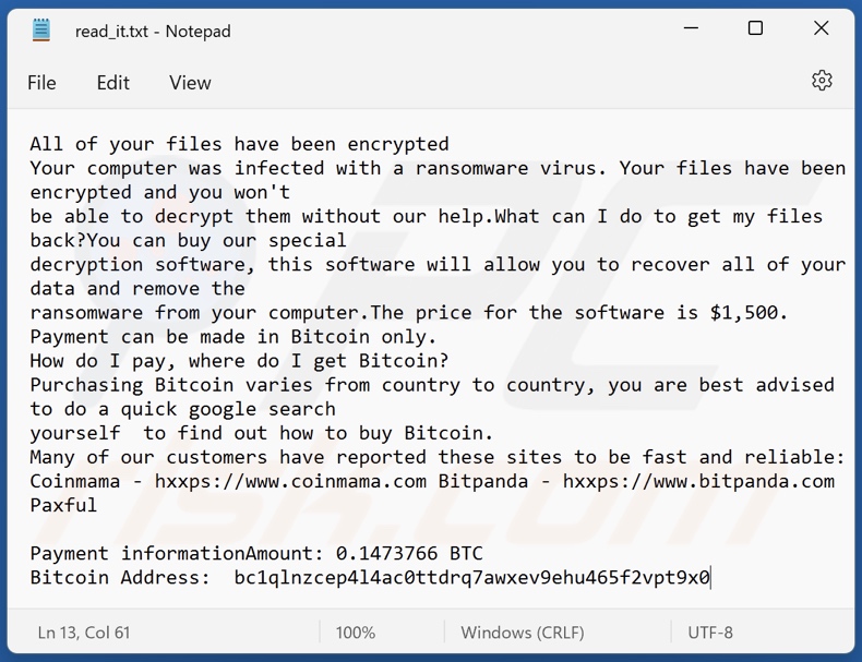 Nochi ransomware ransom note (read_it.txt)