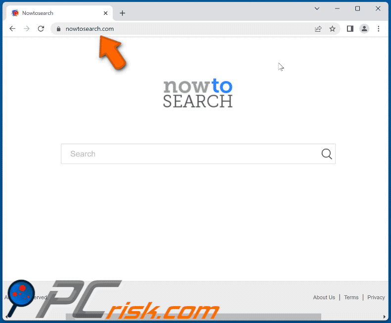 nowtosearch.com redirect appearance (GIF)