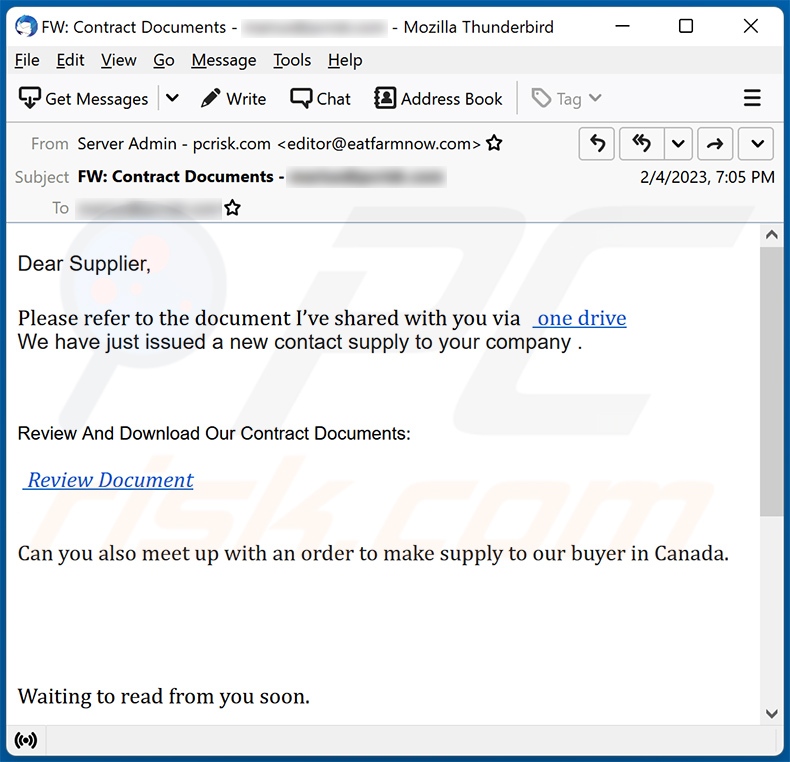 OneDrive email scam (2023-03-08)