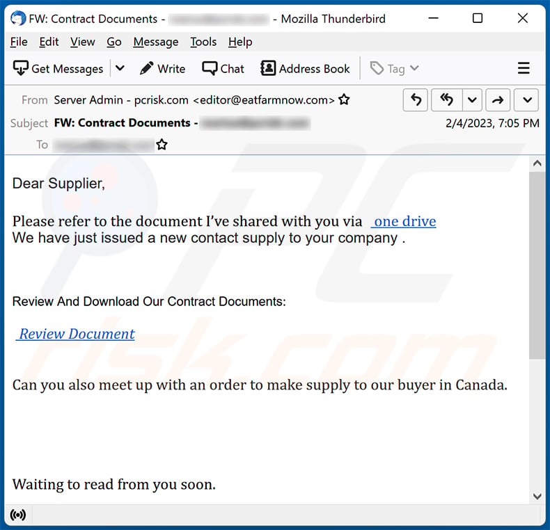 OneDrive email scam (2023-03-08)