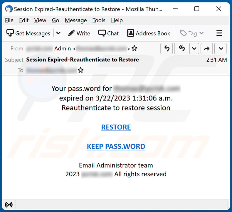 Password expired email scam (2023-03-22)