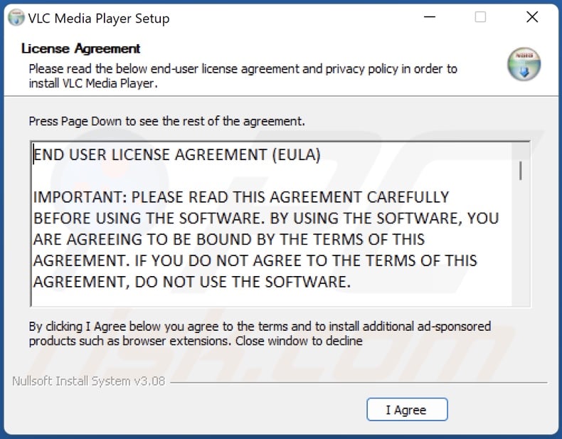 Official Player adware installer