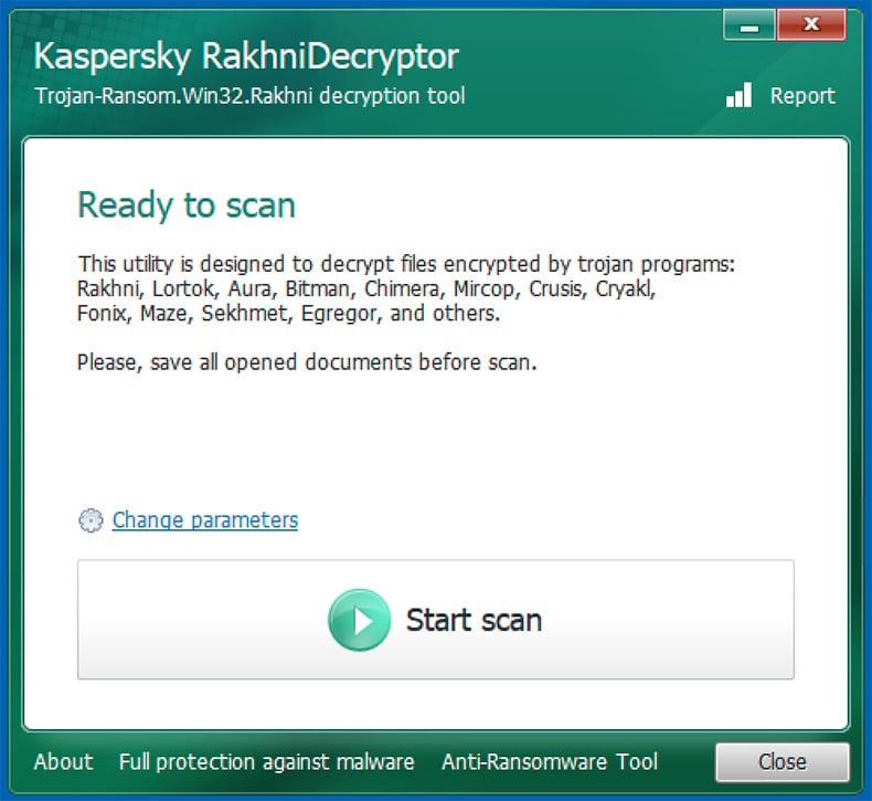 Rakhni Decryptor by Kaspersky