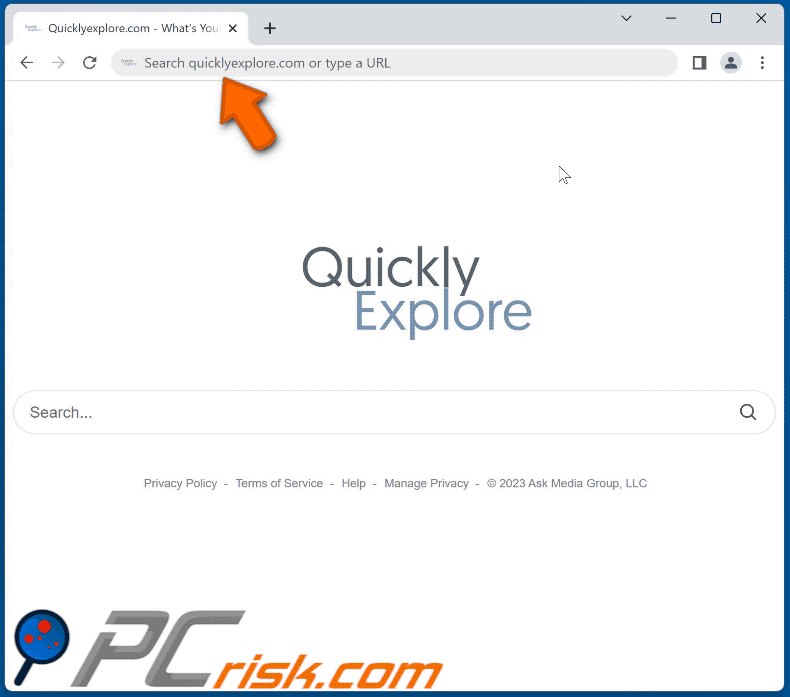 quicklyexplore.com redirect appearance (GIF)