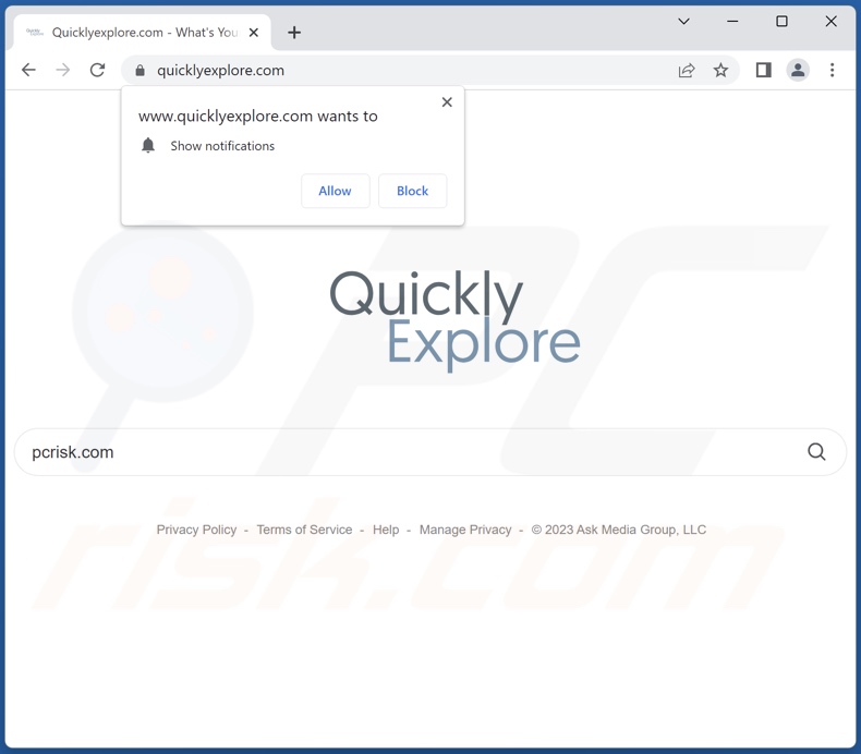 quicklyexplore.com browser hijacker