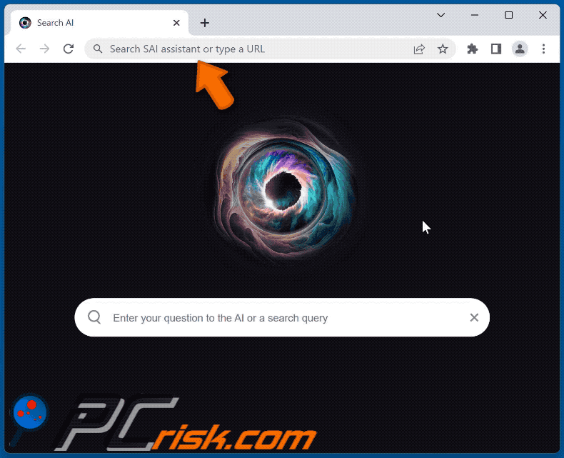 SAI assistant browser hijacker search.extjourney.com shows bing results