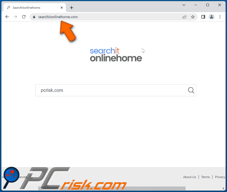 searchitonlinehome.com shows results