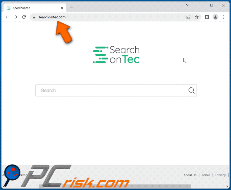 searchontec.com shows results