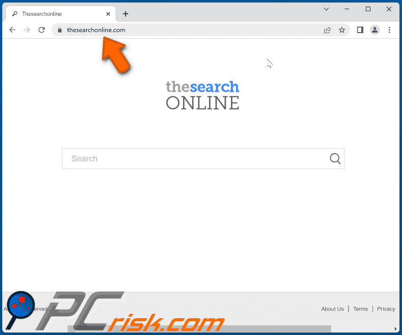 thesearchonline.com redirect appearance (GIF)