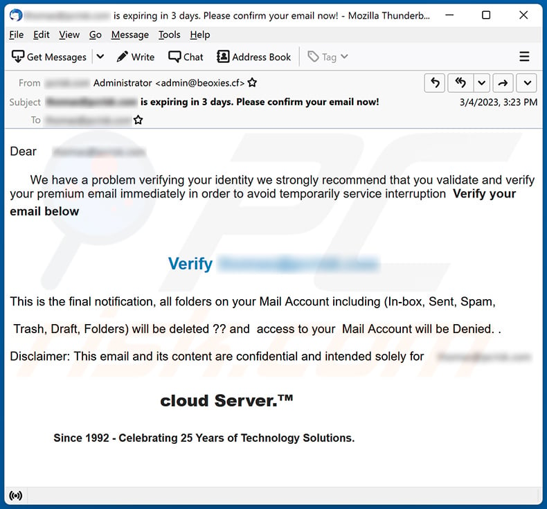 Verify Email Address spam (2023-03-06)