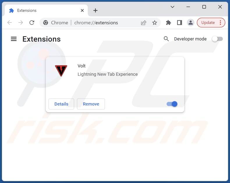 Removing search.volt-tab.com related Google Chrome extensions