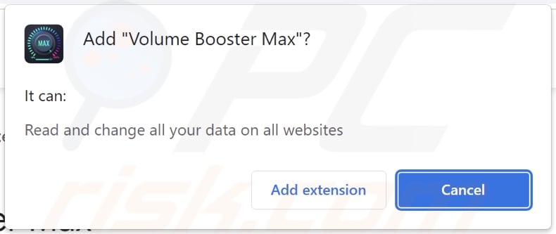 Volume Booster Max adware asking for permissions