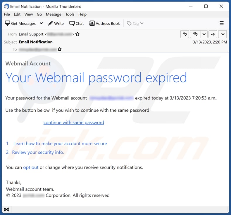 Microsoft Password Expiration Scam Uses Customized Image to Steal Victims' Account Details