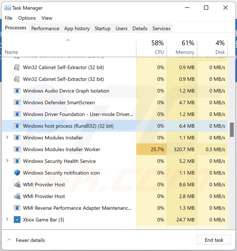 Appearance of Abnormal Network Traffic On This Device pop-up in Task Manager
