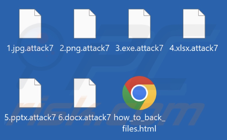 Files encrypted by Attack ransomware (1.jpg.attack[number] extension)