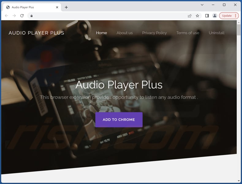 Audio Player Plus adware promoter