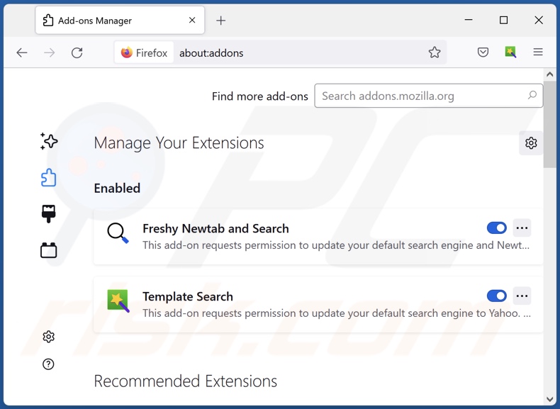 Removing coviddashboard.extjourney.com related Mozilla Firefox extensions