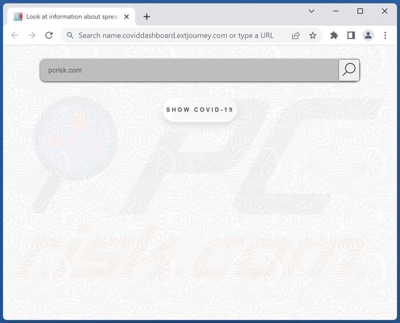 coviddashboard.extjourney.com browser hijacker