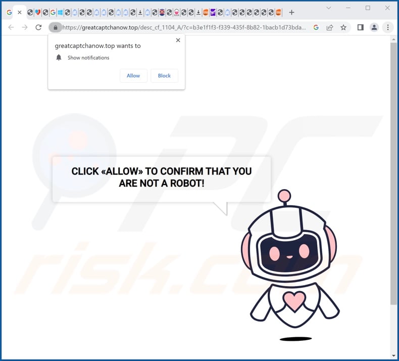 greatcaptchanow[.]top pop-up redirects