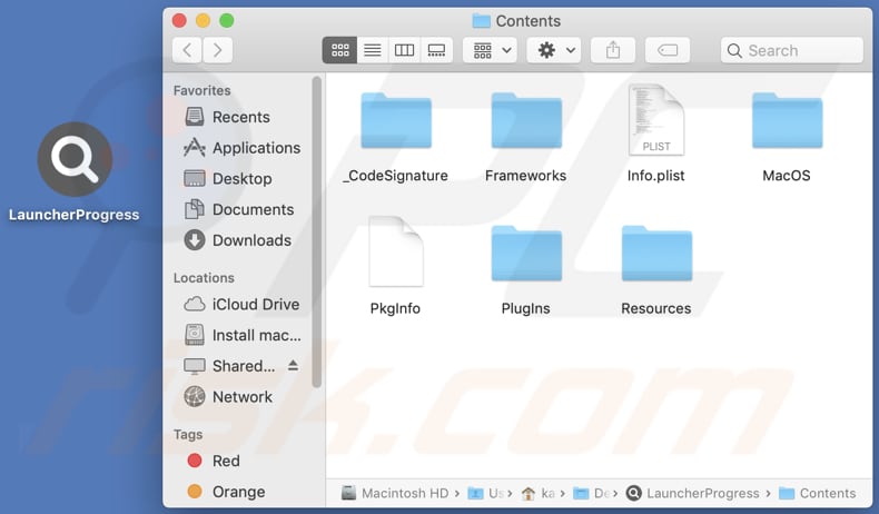 LauncherProgress adware installation folder